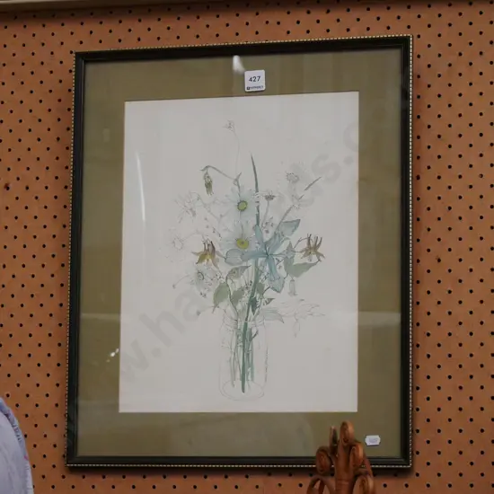 framed floral print - some foxing