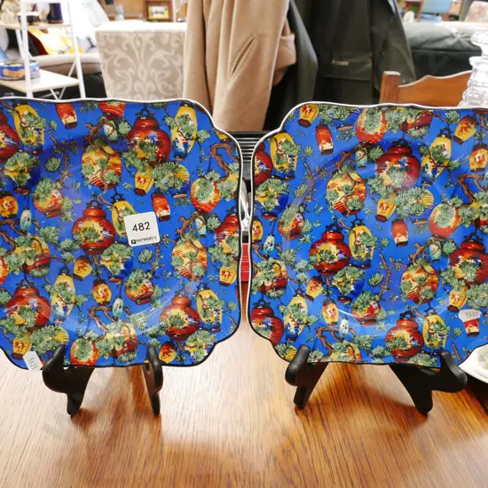 Crown Ducal Chinese lantern plates