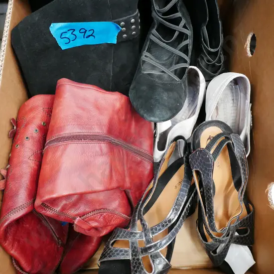 box; ladies shoes, boots