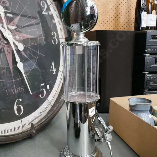 plastic petrol pump themed drinks dispenser