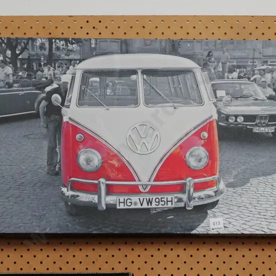 framed print on boxed canvas - VW Kombi