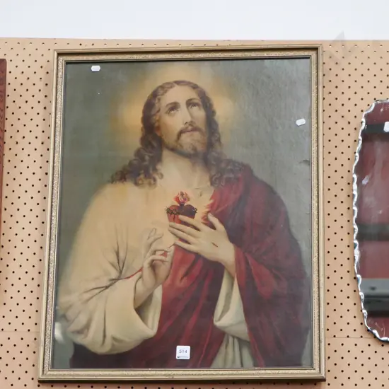 framed religious print