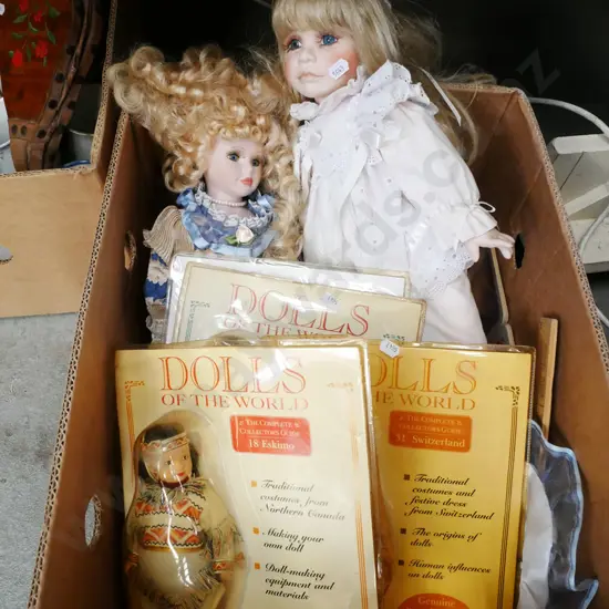 box; dolls 