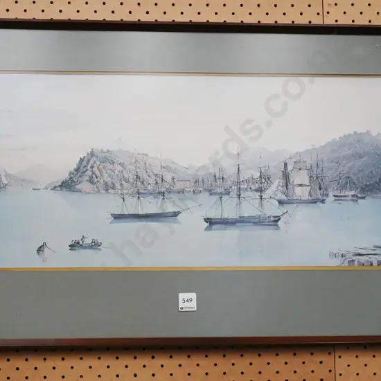 framed historic print - Port Chalmers