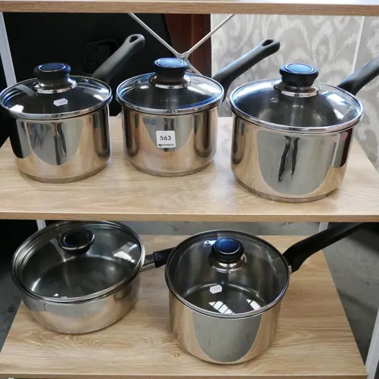 2 shelves Baccarat lidded pots - good condition