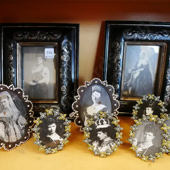 numerous framed digital prints of Queen Alexandra, one of  Queen Victoria