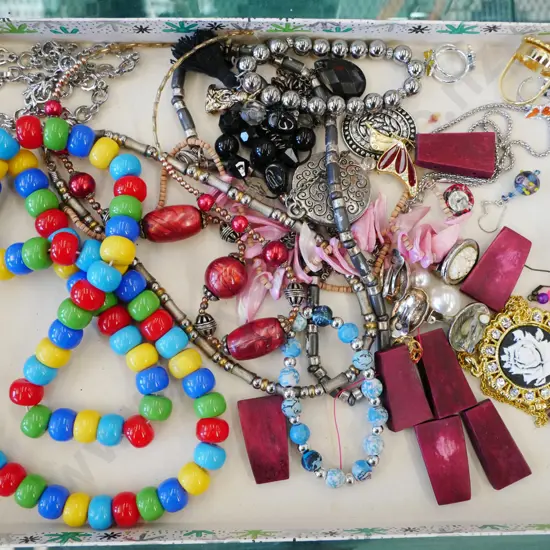 tray of costume jewellery