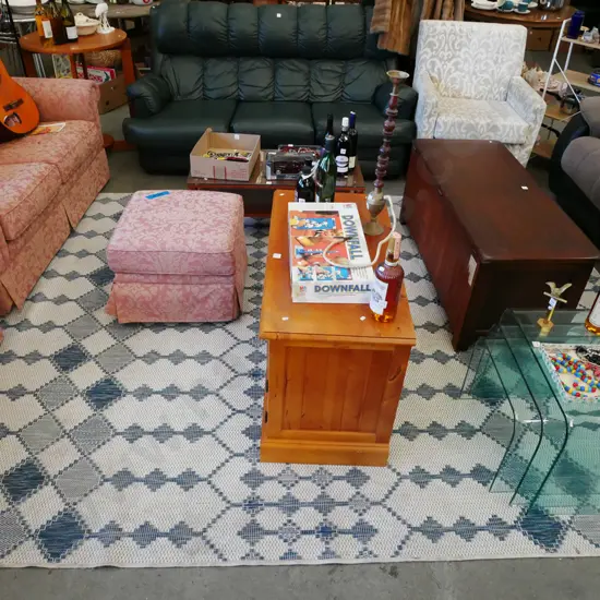 large acrylic woven floor mat L-3300 W-2400