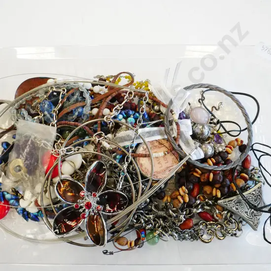 tray of costume jewellery