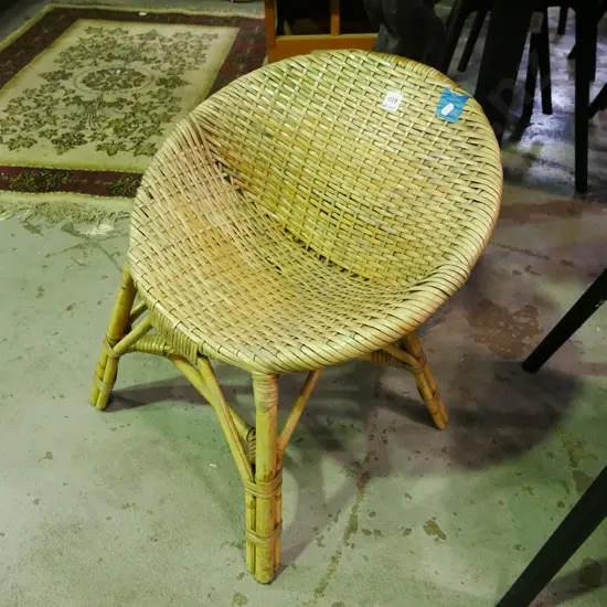 woven plastic child's moon chair