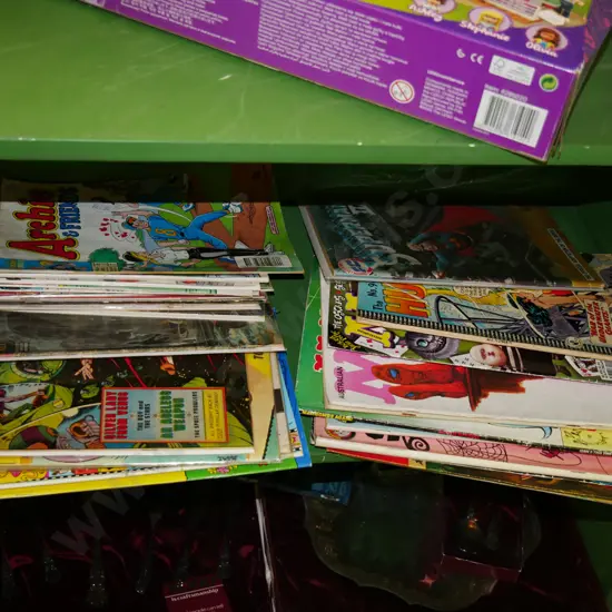 stack of comic books
