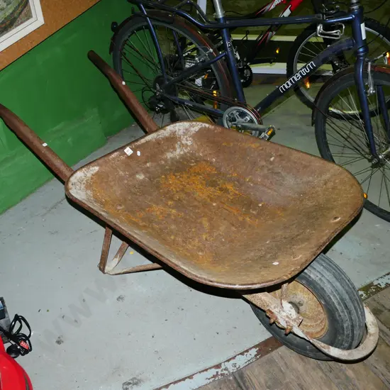 metal contractor's wheelbarrow
