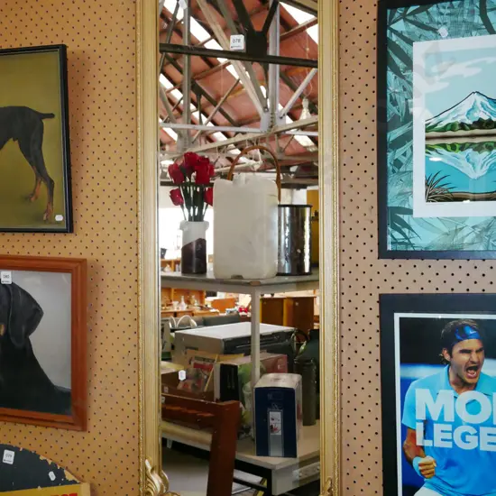 gilt framed wall mirror