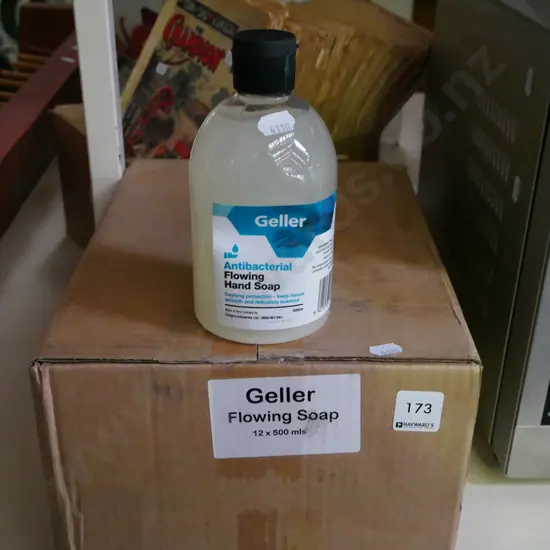 box; Geller antibacterial hand soap