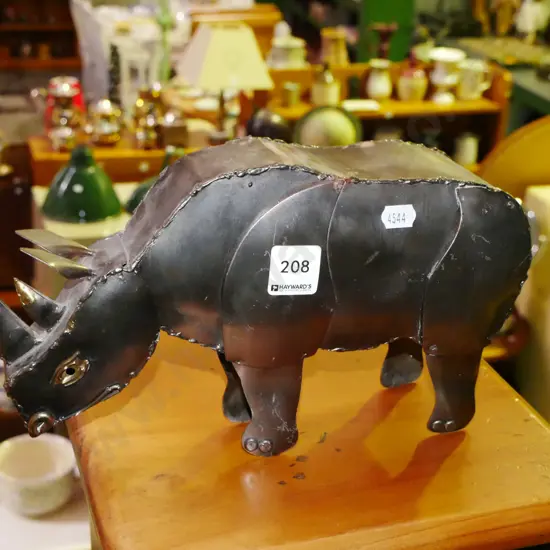 metal ornamental rhinoceros