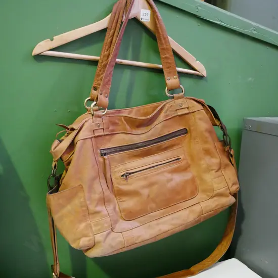 large leather hand bag
