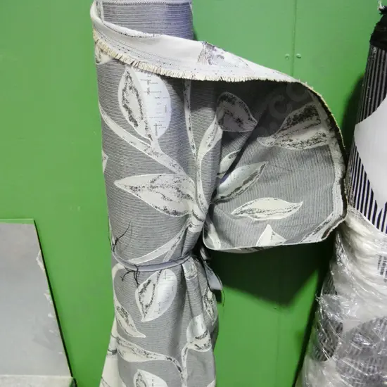 bolt of upholstery fabric - leaf pattern