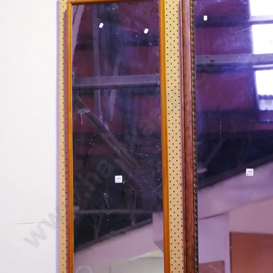 wood framed wall mirror