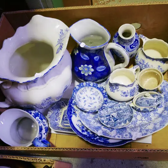 box; jug, vases, plates  etc