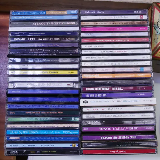 box of CDs