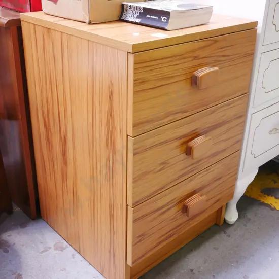 mdf wood veneer bedside cabinet