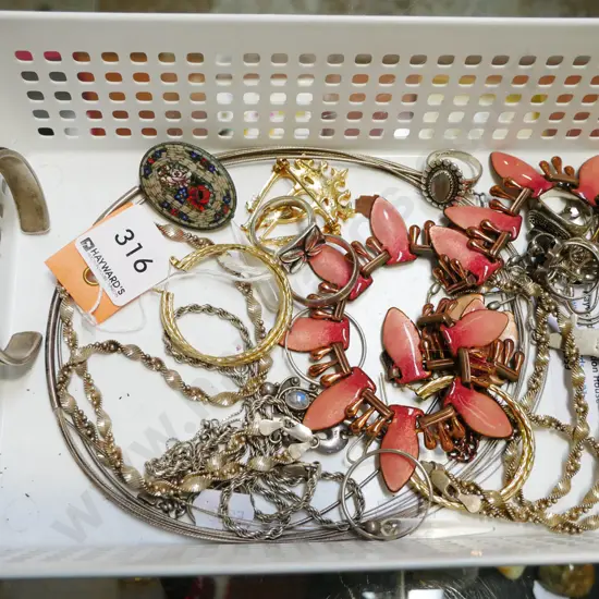 tray; rings, necklaces, brooches - tray not included