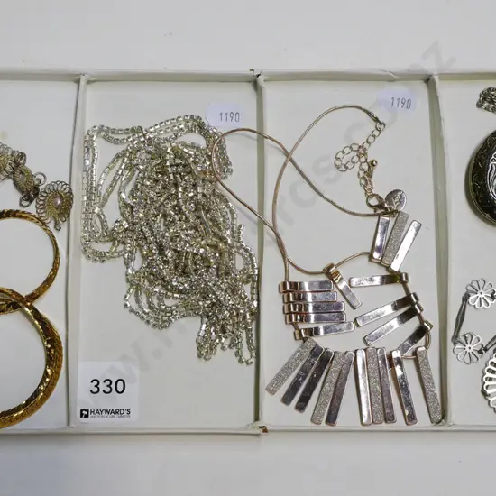 tray of costume jewellery