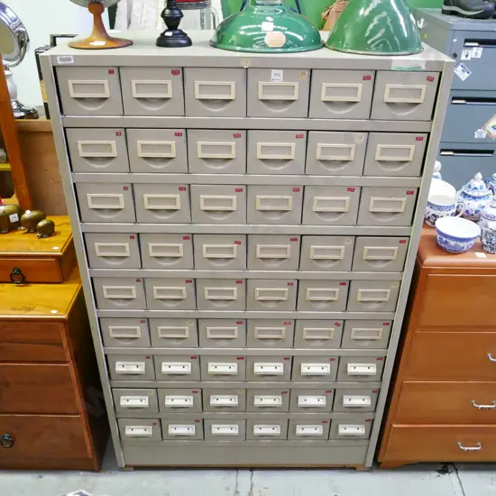 54 drawer filing cabinet, with removable drawers H- 1430, W- 900, 400