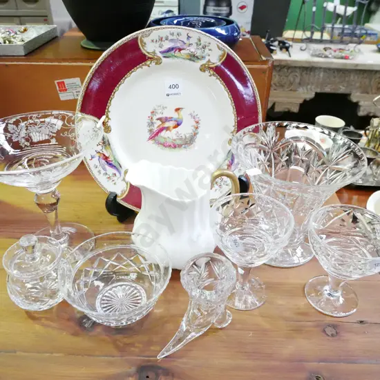 cabinet plate, comport, jugs etc