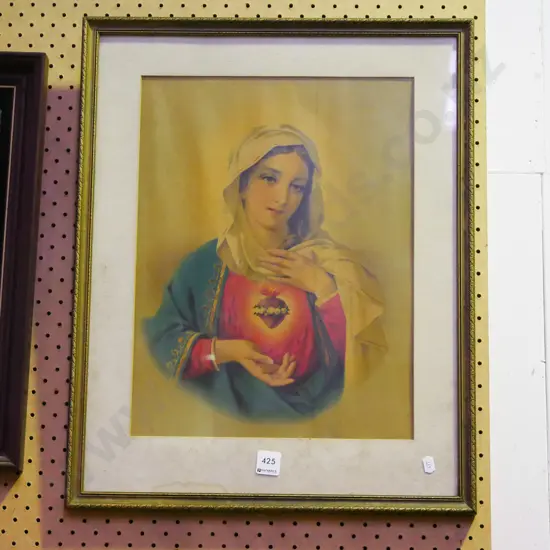 framed religious print