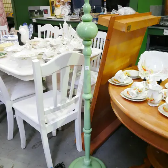 modern metal standard lamp base - no shade H-1410