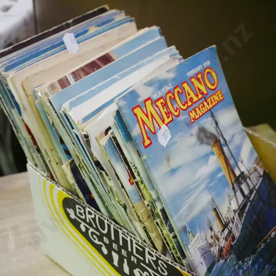 box; Meccano magazines