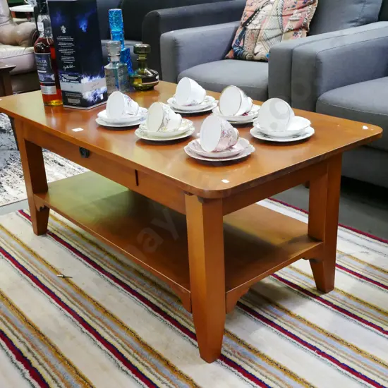solid wood 2 tier coffee table H-500 W-1200