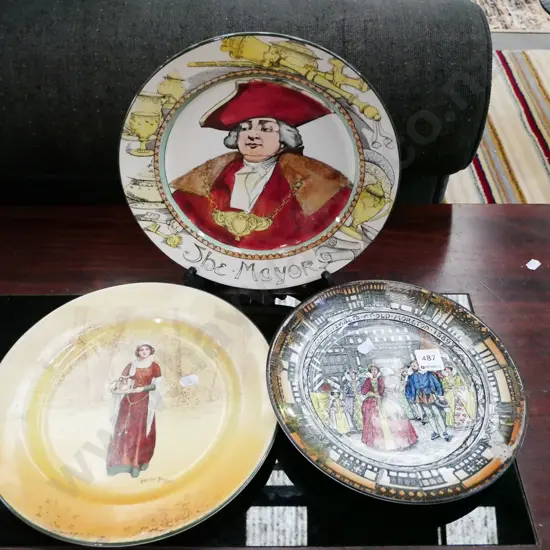 3x Royal Doulton plates