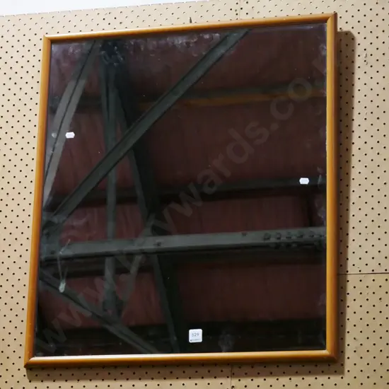 wood framed wall mirror