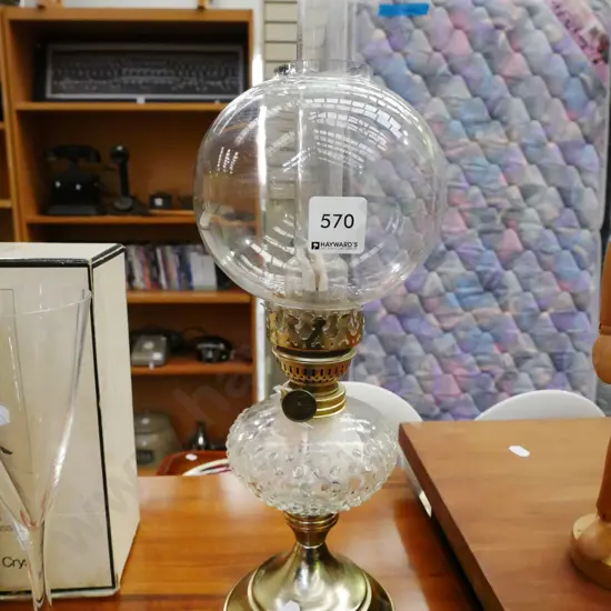 brass and glass reproduction lantern H-400