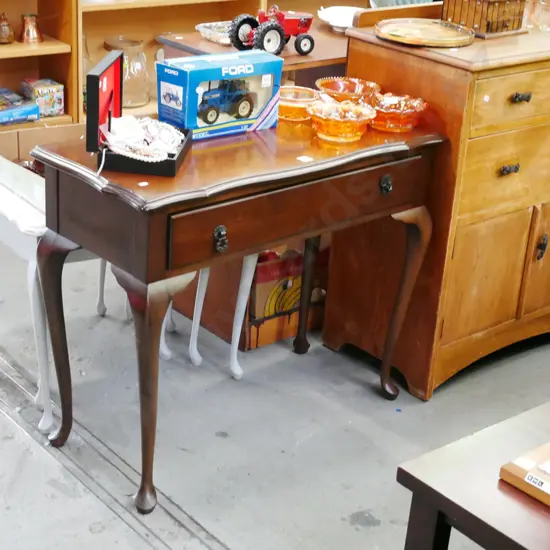 mahogany cab leg single drawer hall table H-685 W-860 D-380