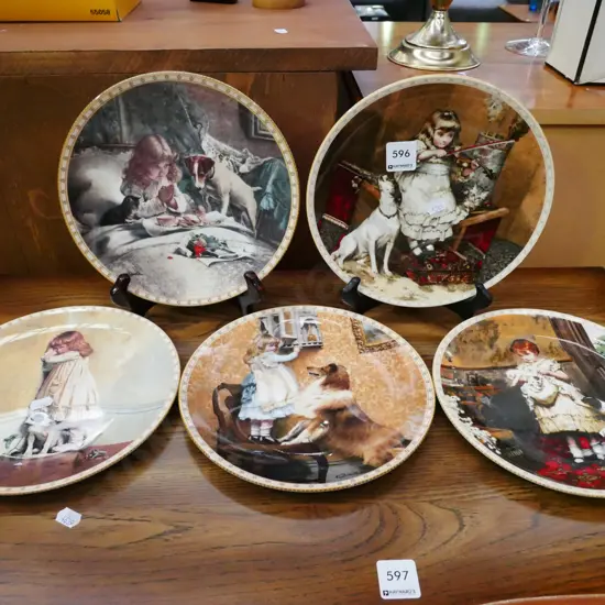 5x Royal Doulton Victorian childhood plates