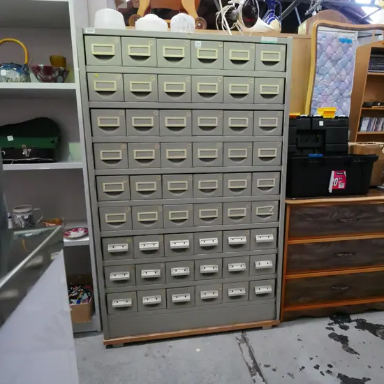 54 drawer filing cabinet, with removable drawers H- 1430, W- 900, 400