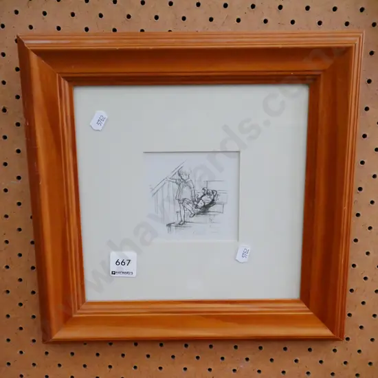 small wood framed Winnie the Pooh  print