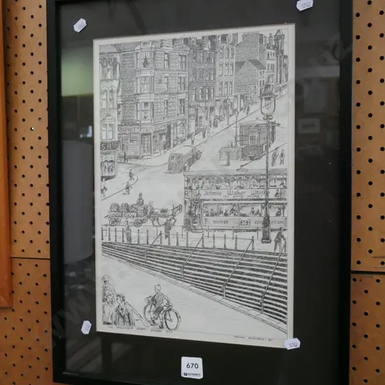 framed ink - the Wellgate Steps, Dundee 2932