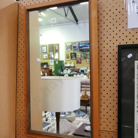 wood framed wall mirror