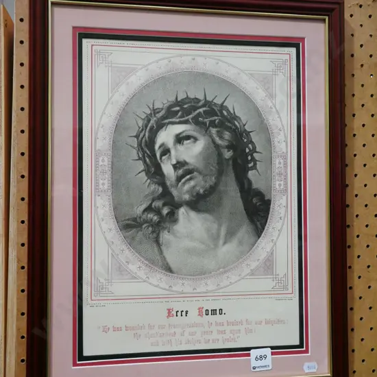framed religious print