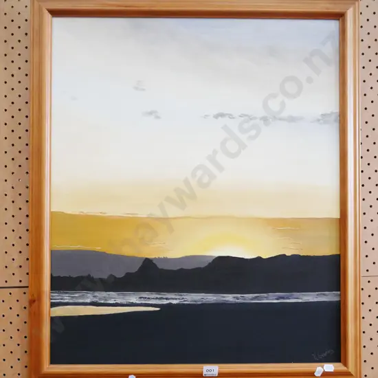 K. Gourley - framed  oil - sunset