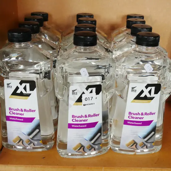 12 bottles of water based brush and roller cleaner