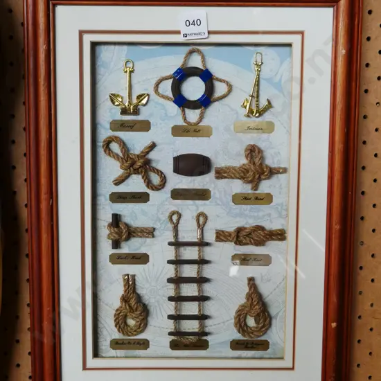 shadow box with sailing knots etc