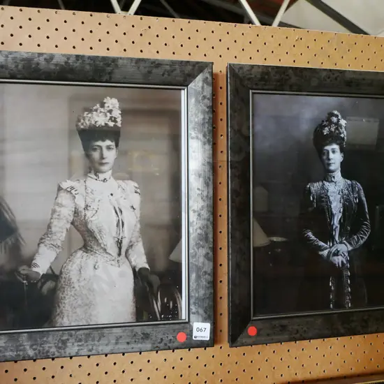 2x framed digital prints - Queen Alexandra