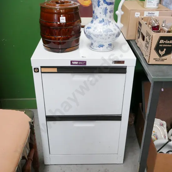 Europlan 2 drawer metal filing cabinet