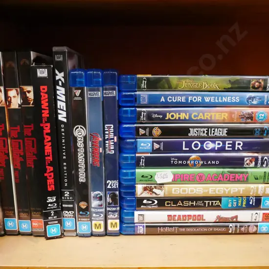 various blu-ray DVDs