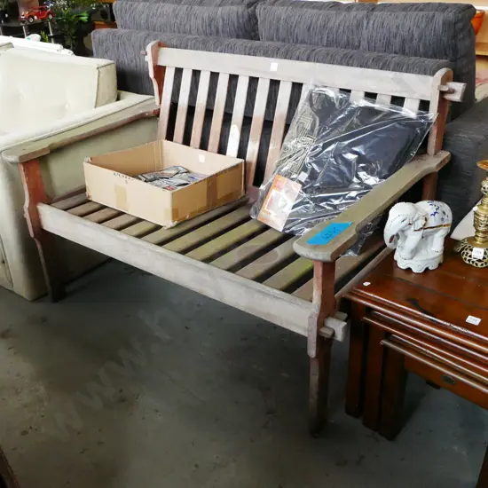 hardwood garden bench seat